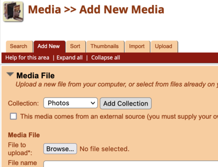 Adding New Media